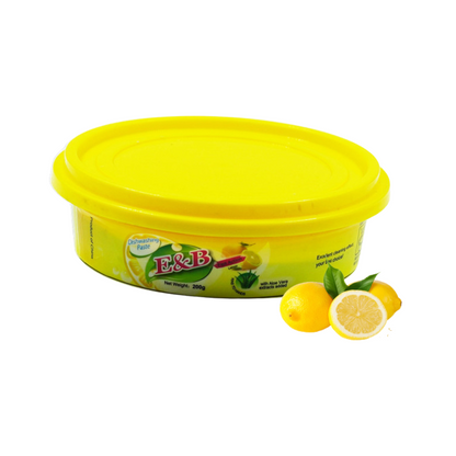 E&B Lemon Dishwashing Paste 200g Tub – Eco-Friendly Powerful Grease Cleaner for Dishes and Kitchen Surfaces
